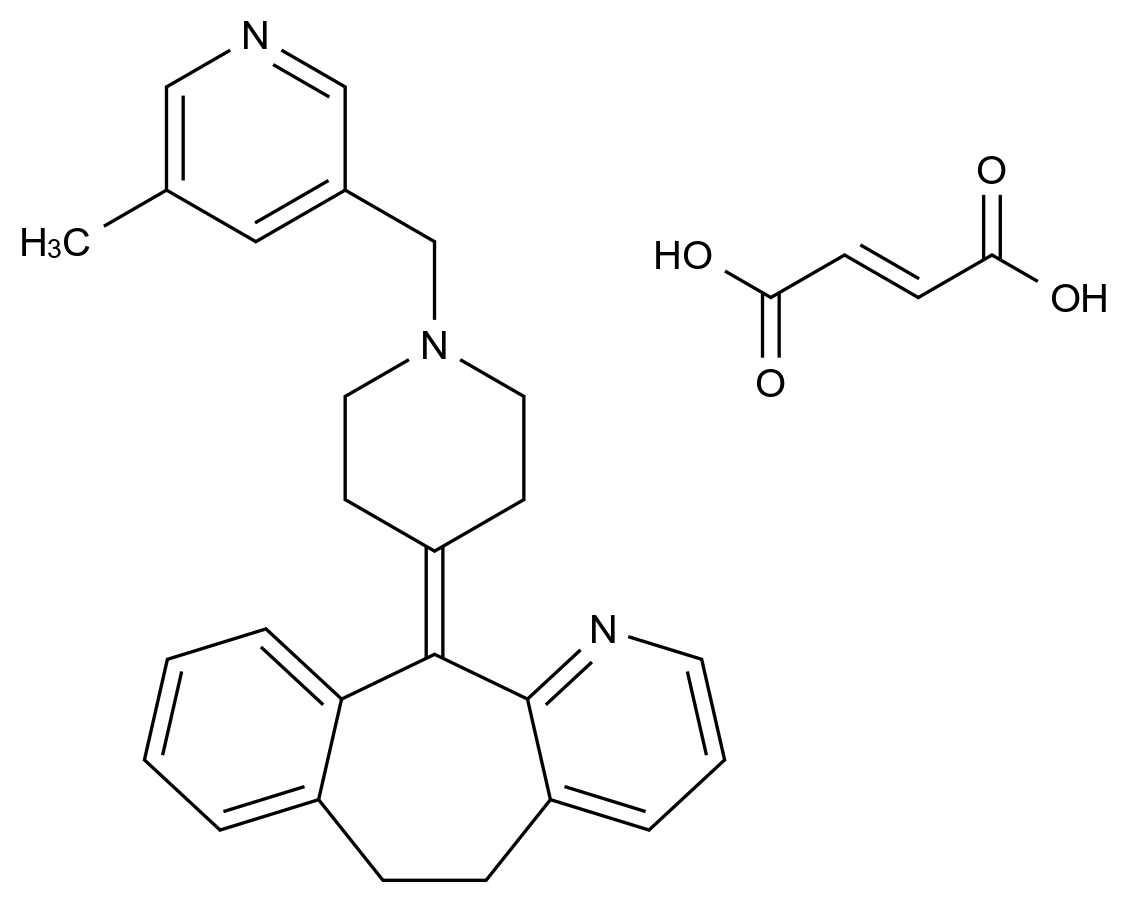 Deschloro Rupatadine fumarate