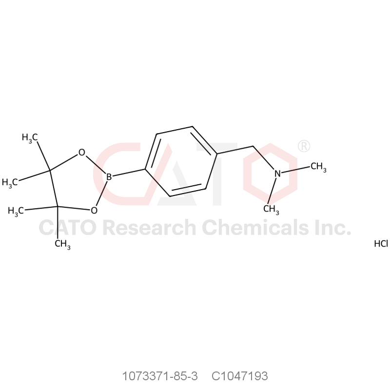 CAS No.:1073371-85-3,N,N-Dimethyl-1-(4-(4,4,5,5-tetramethyl-1,3,2-dioxaborolan-2-yl)phenyl)methanamine hydrochloride
