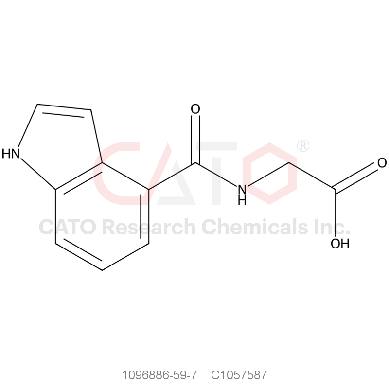 CAS No.:1096886-59-7,2-(1H-Indole-4-carboxamido)acetic acid