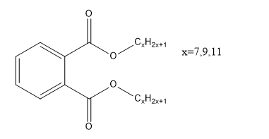 邻苯二甲酸二烷基酯(C7、C9、C11) Di-(heptyl/nonyl/undecyl)-phthalate CAS 68515-42-4 结构式 Chemical Structure