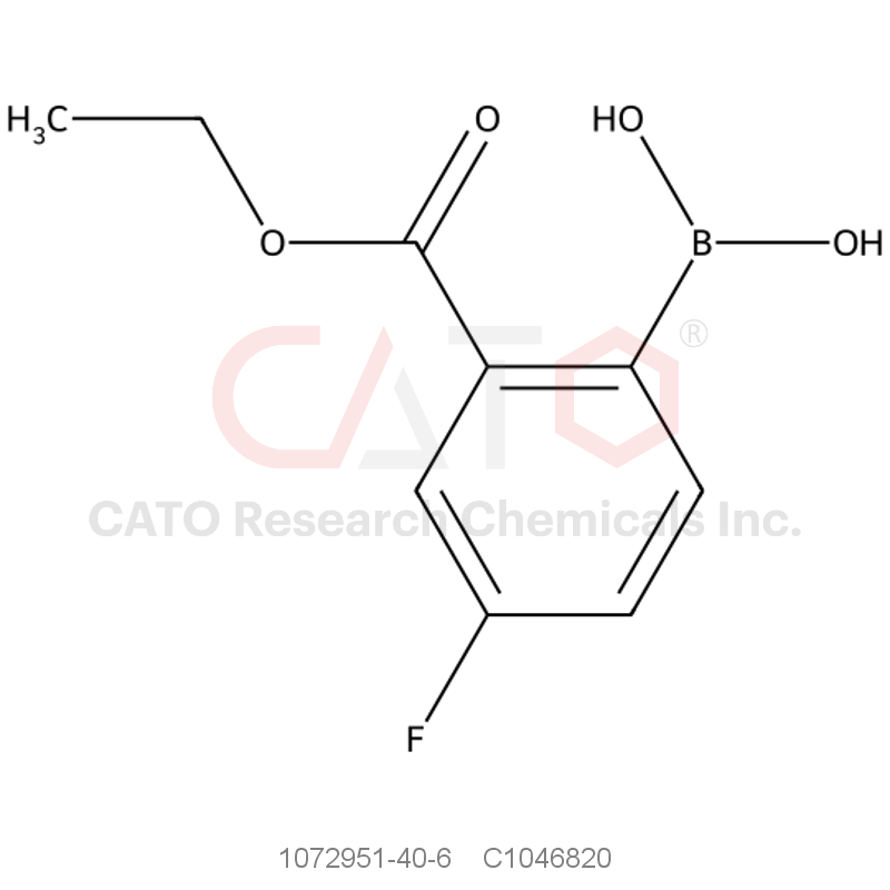 CAS No.:1072951-40-6,(2-(Ethoxycarbonyl)-4-fluorophenyl)boronic acid