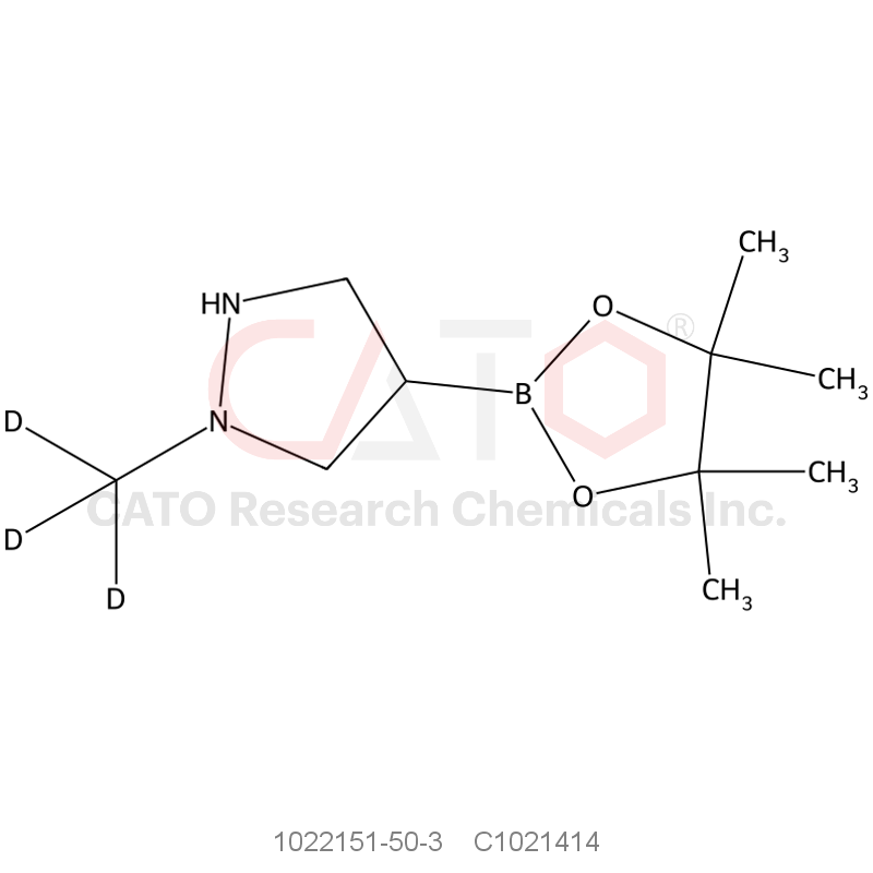 CAS No.:1022151-50-3,4-(4,4,5,5-tetramethyl-1,3,2-dioxaborolan-2-yl)-1-(trideuteriomethyl)pyrazole