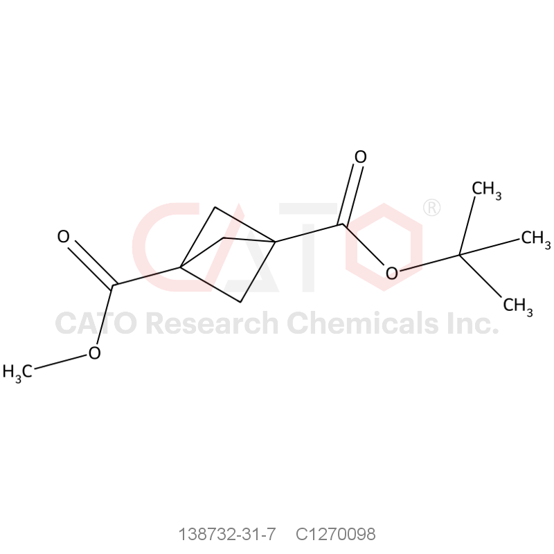 CAS No.:138732-31-7,1-tert-Butyl 3-methyl bicyclo[1.1.1]pentane-1,3-dicarboxylate