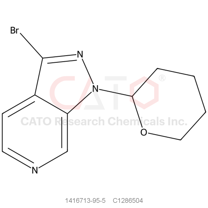 CAS No.:1416713-95-5,3-Bromo-1-(tetrahydro-2H-pyran-2-yl)-1H-pyrazolo[3,4-c]pyridine