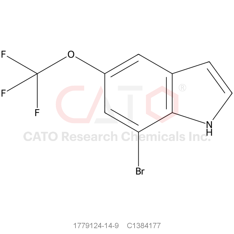 CAS No.:1779124-14-9,7-Bromo-5-(trifluoromethoxy)-1H-indole
1779124-14-9