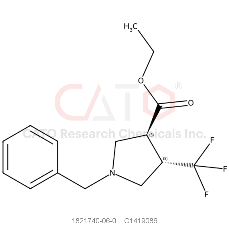 CAS No.:1821740-06-0,Ethyl (3S,4S)-1-benzyl-4-(trifluoromethyl)pyrrolidine-3-carboxylate