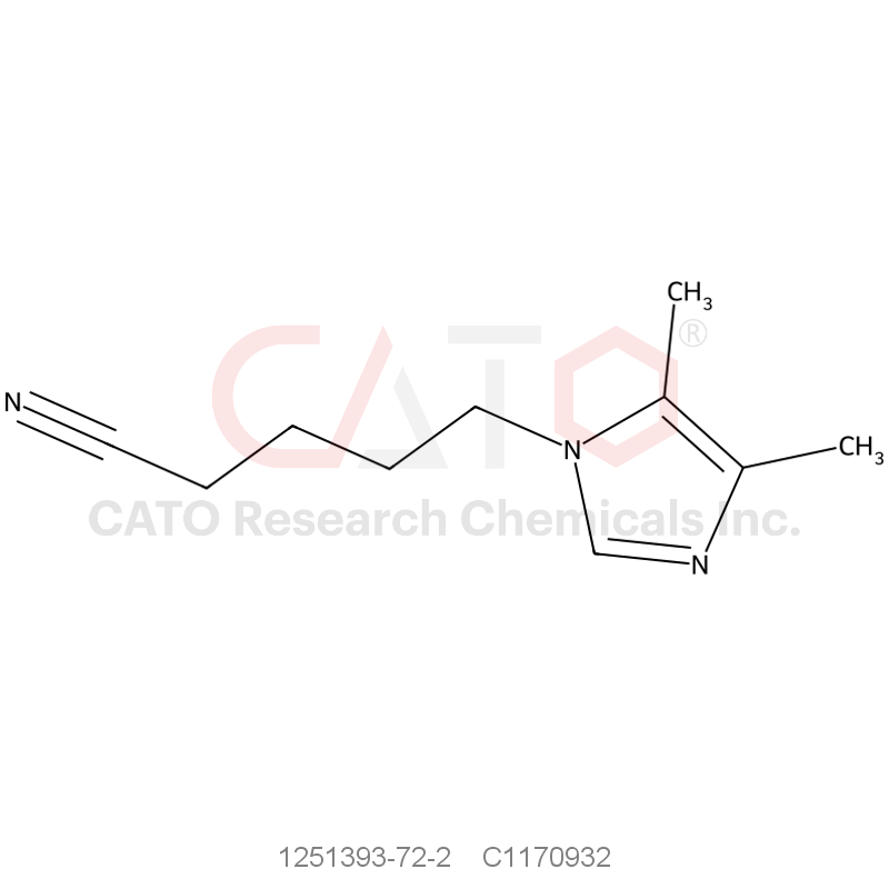 CAS No.:1251393-72-2,5-(4,5-Dimethyl-1h-imidazol-1-yl)pentanenitrile