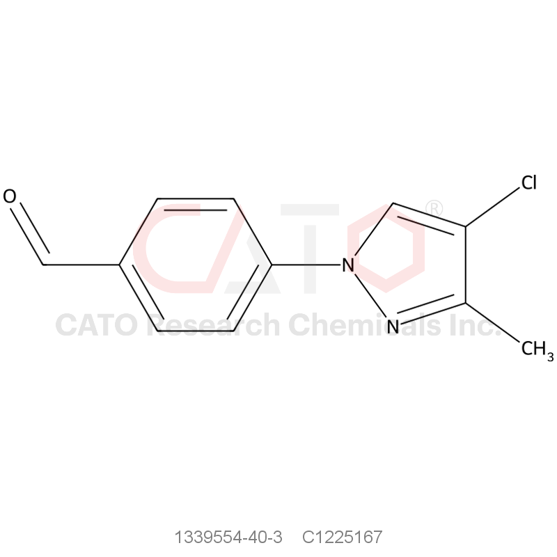 CAS No.:1339554-40-3,4-(4-Chloro-3-methyl-1h-pyrazol-1-yl)benzaldehyde