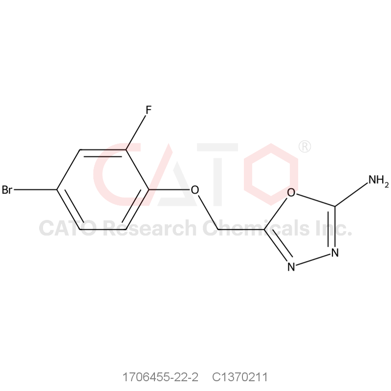 CAS No.:1706455-22-2,5-((4-Bromo-2-fluorophenoxy)methyl)-1,3,4-oxadiazol-2-amine