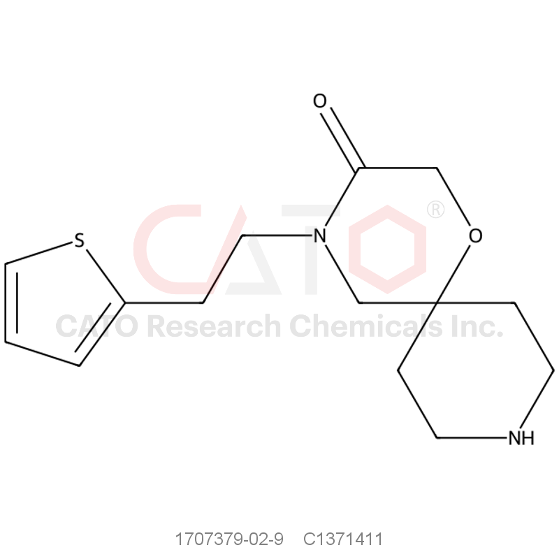 CAS No.:1707379-02-9,4-(2-(Thiophen-2-yl)ethyl)-1-oxa-4,9-diazaspiro[5.5]undecan-3-one