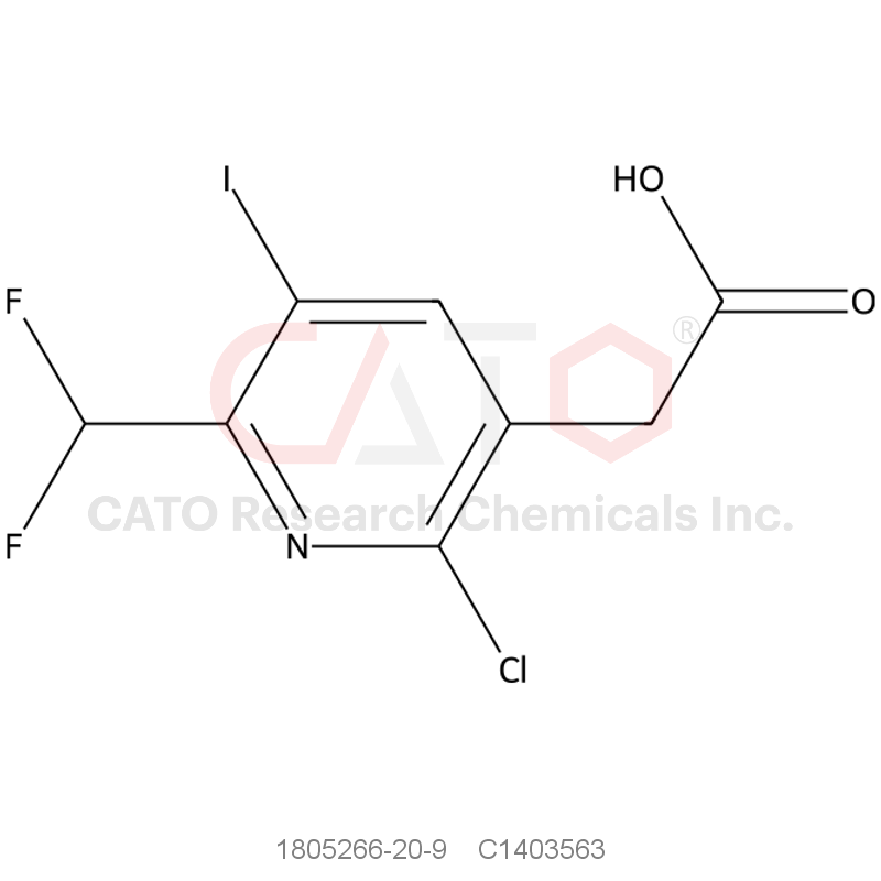 CAS No.:1805266-20-9,2-(2-Chloro-6-(difluoromethyl)-5-iodopyridin-3-yl)acetic acid