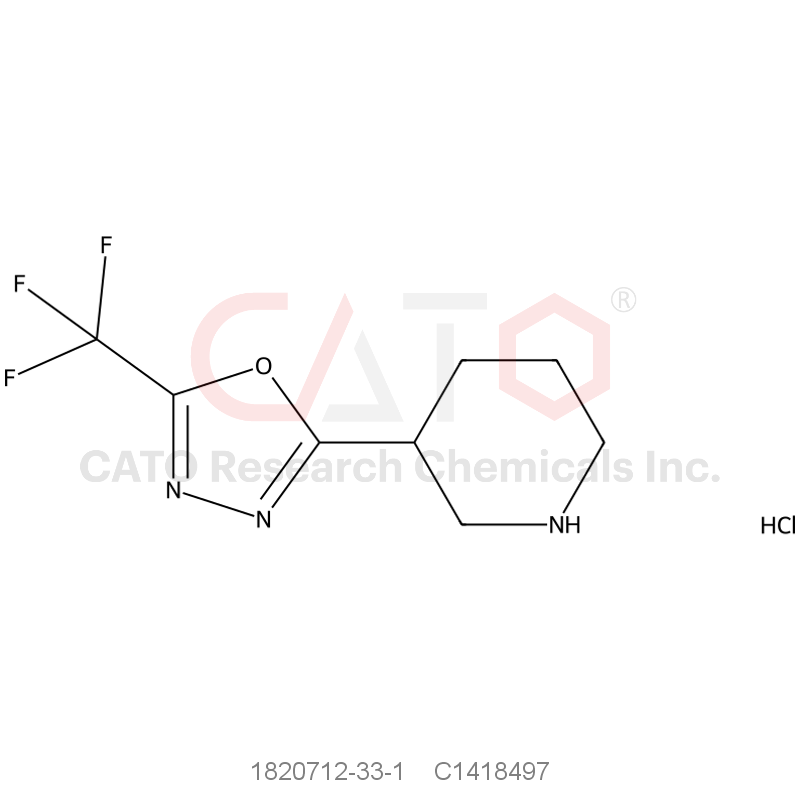 CAS No.:1820712-33-1,2-(Piperidin-3-yl)-5-(trifluoromethyl)-1,3,4-oxadiazole hydrochloride