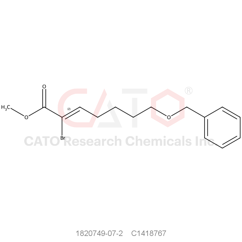 CAS No.:1820749-07-2,7-BEnzyloxy-2-bromo-hept-2-enoic acid methyl ester