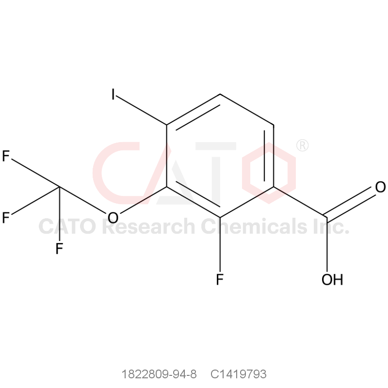 CAS No.:1822809-94-8,2-Fluoro-4-iodo-3-(trifluoromethoxy)benzoic acid