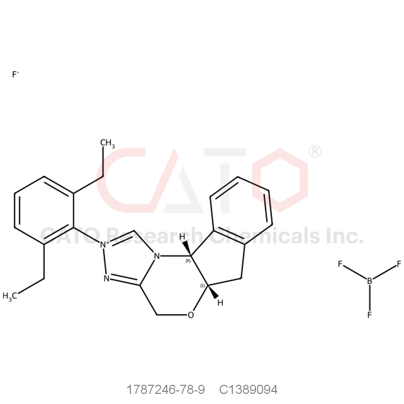 CAS No.:1787246-78-9,(5aS,10bR)-2-(2,6-Diethylphenyl)-5a,10b-dihydro-4H,6H-indeno[2,1-b][1,2,4]triazolo[4,3-d][1,4]oxazin-2-iumtetrafluoroborate