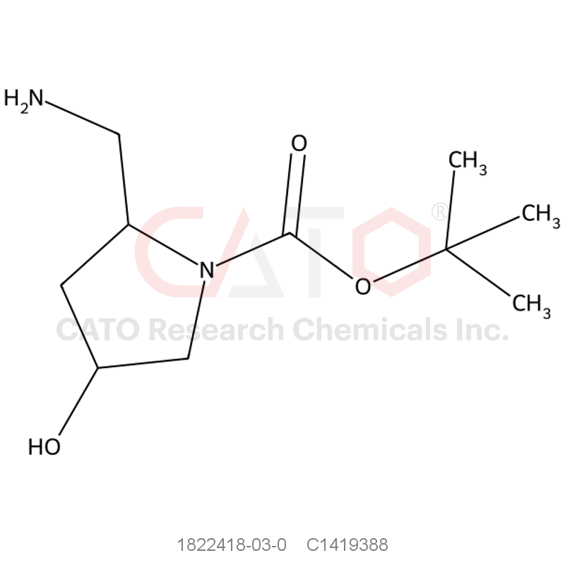 CAS No.:1822418-03-0,Tert-butyl 2-(aminomethyl)-4-hydroxypyrrolidine-1-carboxylate