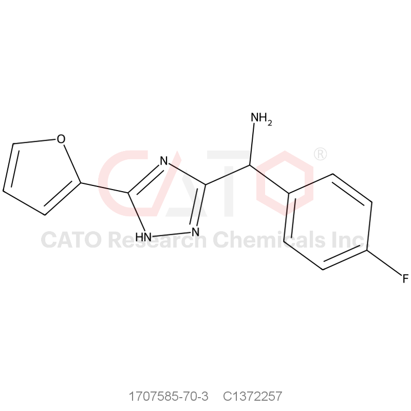 CAS No.:1707585-70-3,(4-Fluorophenyl)(5-(furan-2-yl)-1H-1,2,4-triazol-3-yl)methanamine
