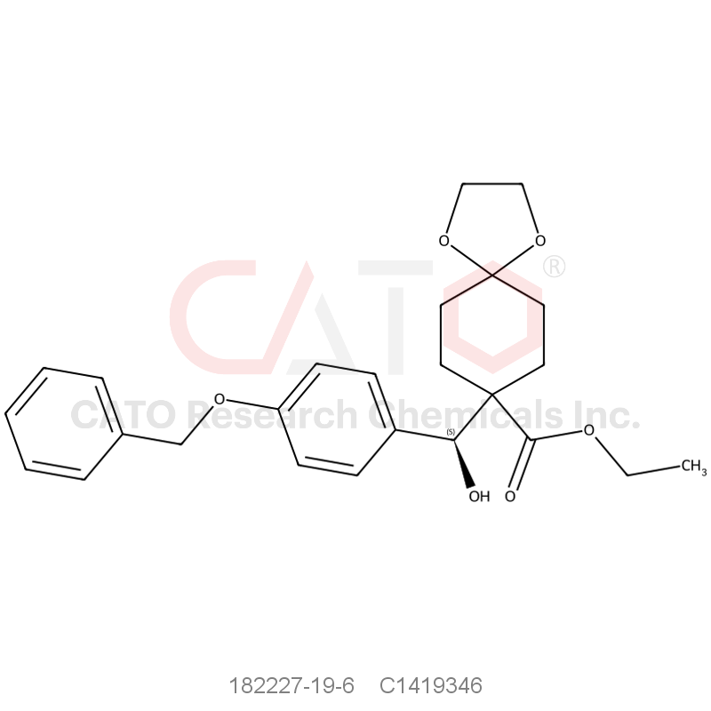 CAS No.:182227-19-6,8-[(S)-Hydroxy[4-benzyloxyphenyl]methyl]-1,4-dioxaspiro[4.5]decane-8-carboxylic Acid Ethyl Ester