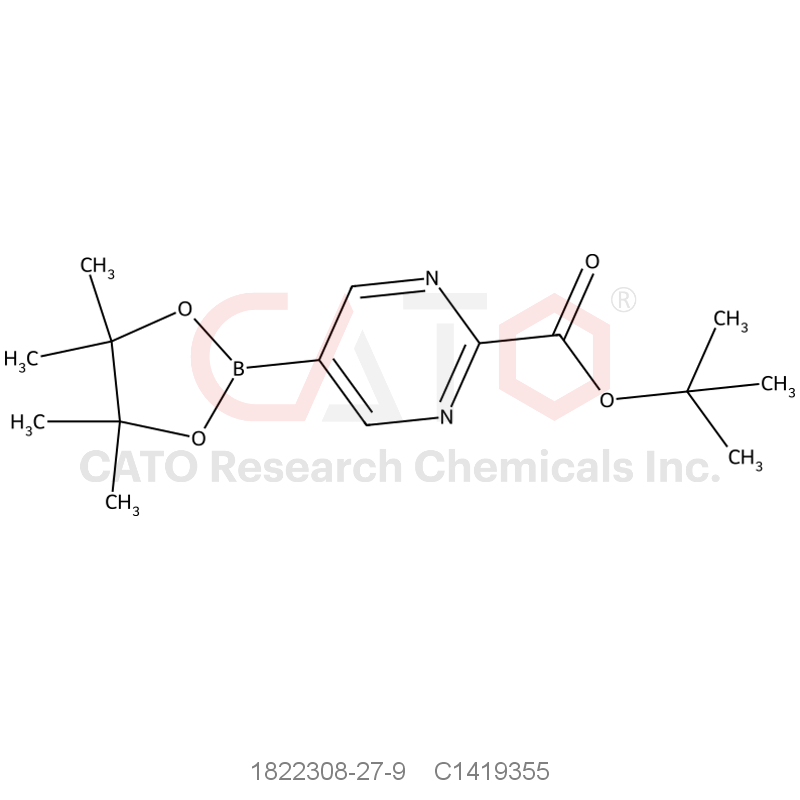 CAS No.:1822308-27-9,tert-Butyl 5-(4,4,5,5-tetramethyl-1,3,2-dioxaborolan-2-yl)pyrimidine-2-carboxylate