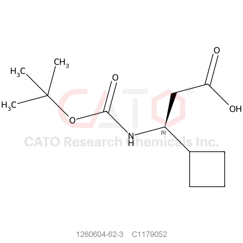 CAS No.:1260604-62-3,(S)-3-((tert-Butoxycarbonyl)amino)-3-cyclobutylpropanoic acid