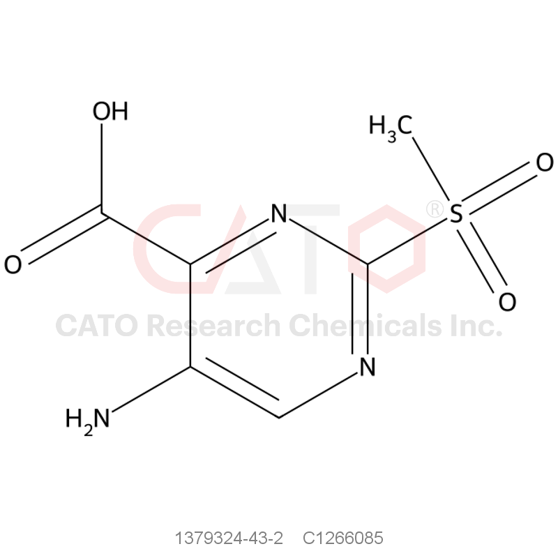 CAS No.:1379324-43-2,5-Amino-2-(methylsulfonyl)pyrimidine-4-carboxylic acid