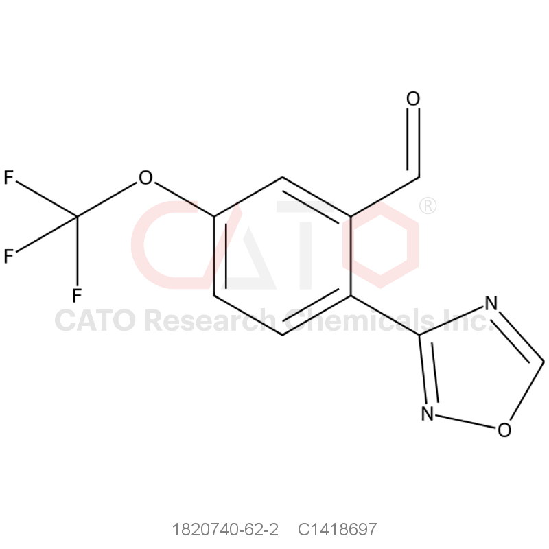 CAS No.:1820740-62-2,2-(1,2,4-Oxadiazol-3-yl)-5-(trifluoromethoxy)benzaldehyde