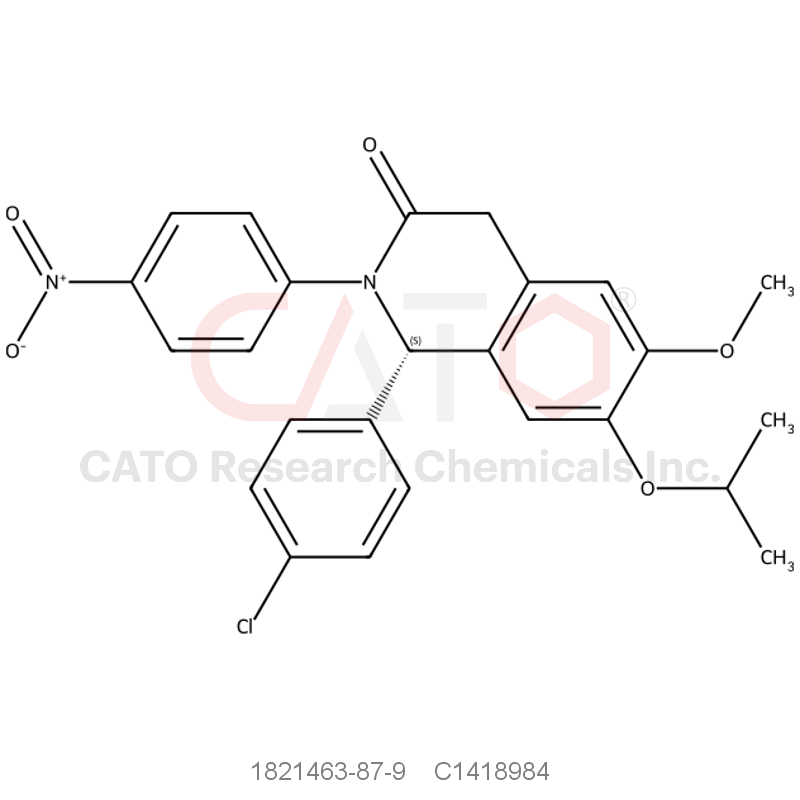 CAS No.:1821463-87-9,(S)-1-(4-chlorophenyl)-7-isopropoxy-6-methoxy-2-(4-nitrophenyl)-1,2-dihydroisoquinolin-3(4H)-one
