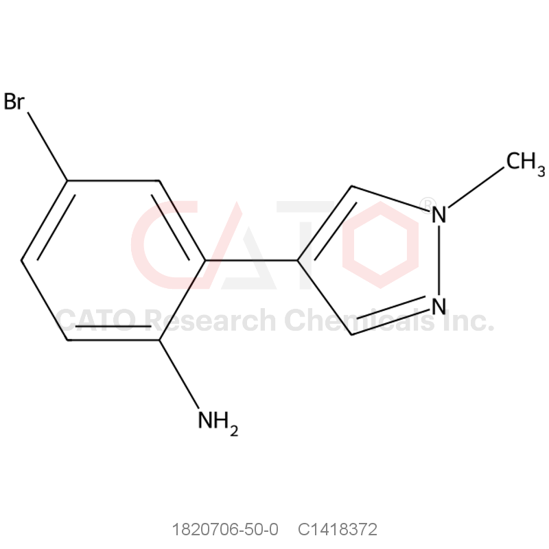 CAS No.:1820706-50-0,4-Bromo-2-(1-methylpyrazol-4-yl)aniline