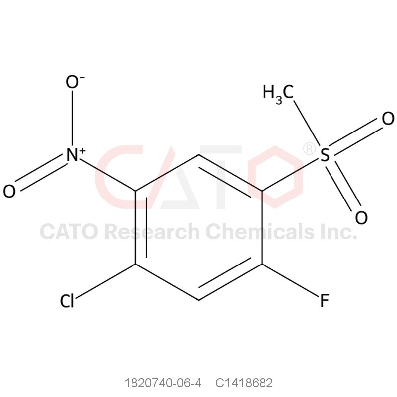 CAS No.:1820740-06-4,1-Chloro-5-fluoro-4-(methylsulfonyl)-2-nitrobenzene