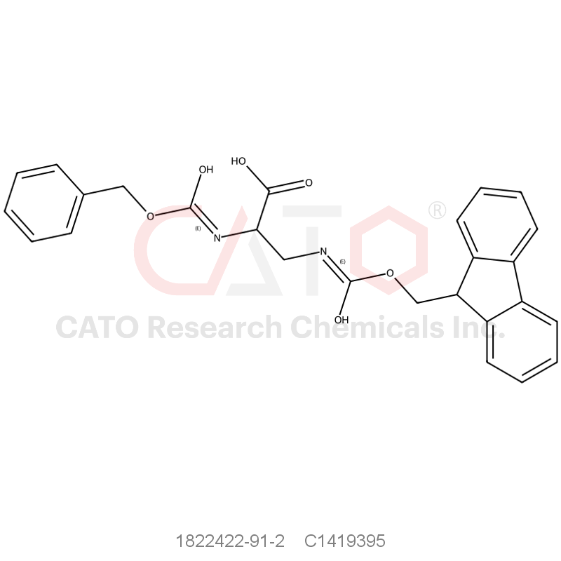 CAS No.:1822422-91-2,3-((((9H-Fluoren-9-Yl)Methoxy)Carbonyl)Amino)-2-(((Benzyloxy)Carbonyl)Amino)Propanoic Acid