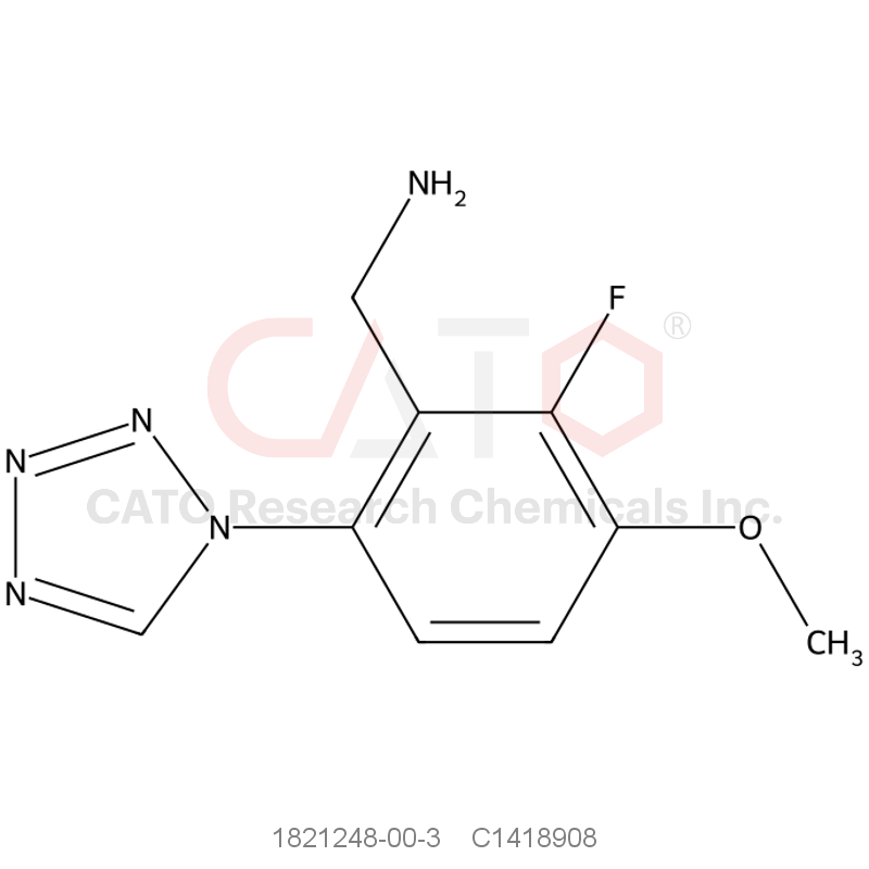 CAS No.:1821248-00-3,(2-Fluoro-3-methoxy-6-(1H-tetrazol-1-yl)phenyl)methanamine