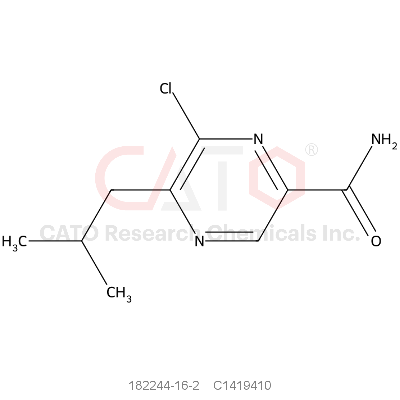 CAS No.:182244-16-2,6-Chloro-5-isobutylpyrazine-2-carboxamide