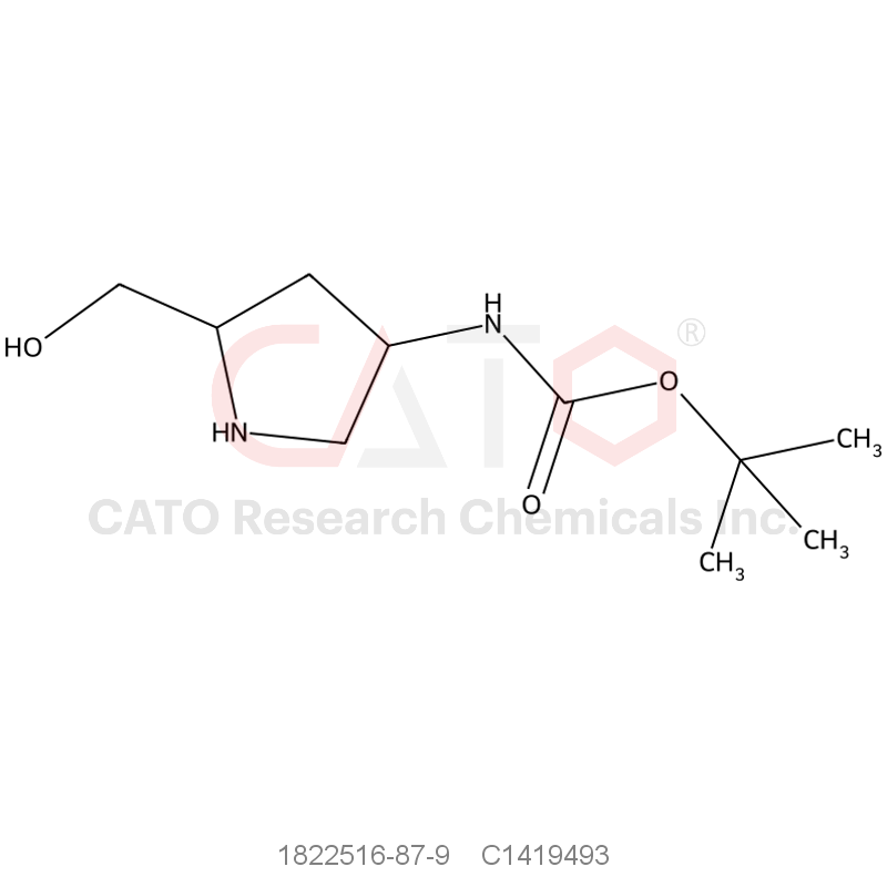 CAS No.:1822516-87-9,Tert-butyl (5-(hydroxymethyl)pyrrolidin-3-yl)carbamate