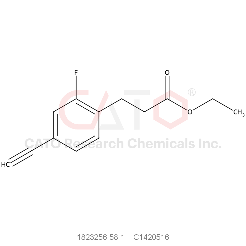 CAS No.:1823256-58-1,Ethyl 3-(4-ethynyl-2-fluorophenyl)propanoate