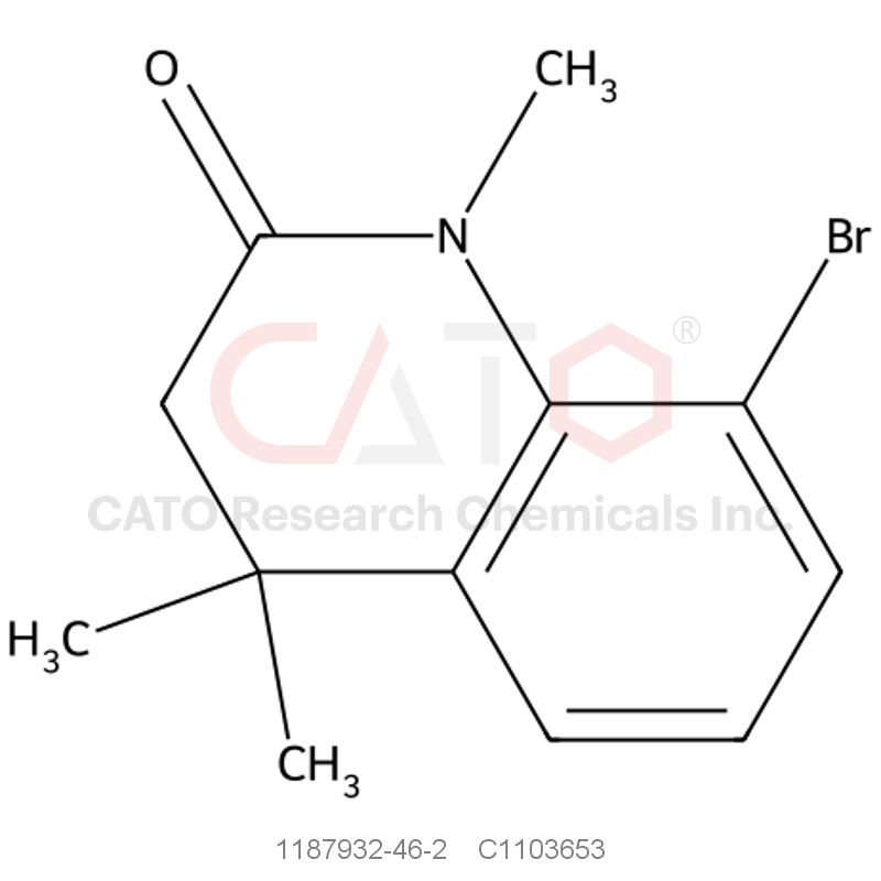 CAS No.:1187932-46-2,8-Bromo-1,4,4-trimethyl-3,4-dihydroquinolin-2(1H)-one