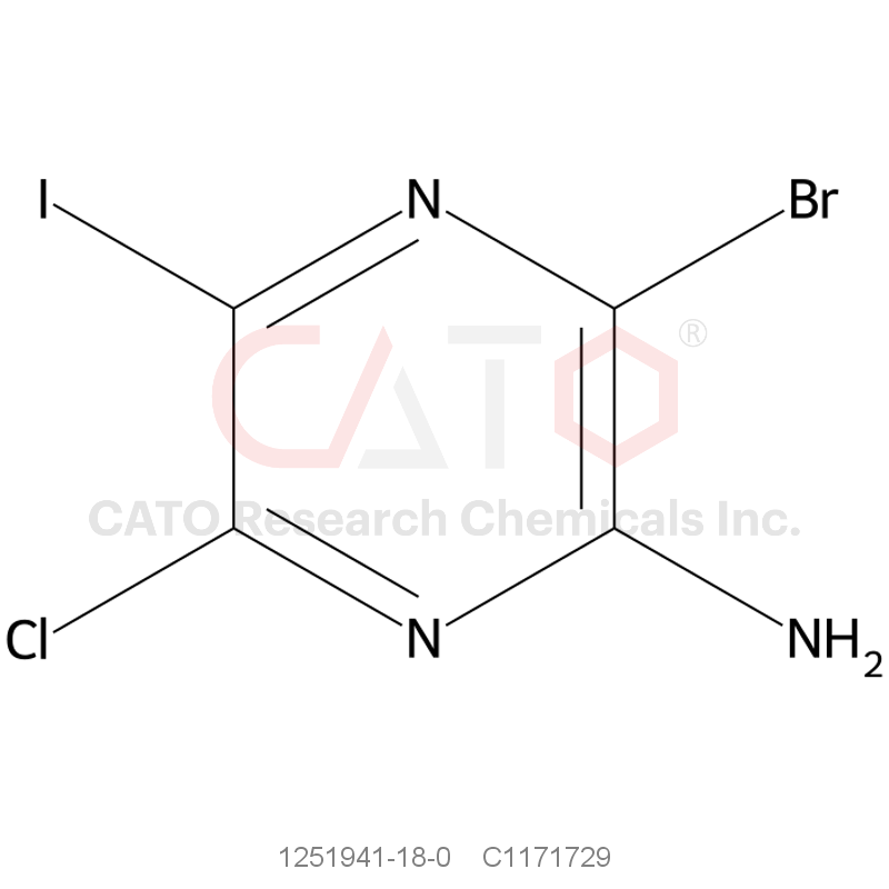 CAS No.:1251941-18-0,3-Bromo-6-chloro-5-iodopyrazin-2-amine