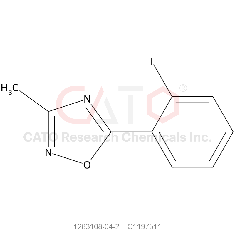 CAS No.:1283108-04-2,5-(2-Iodophenyl)-3-methyl-1,2,4-oxadiazole