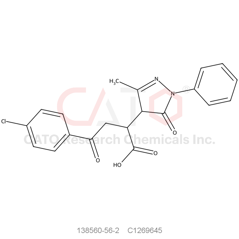 CAS No.:138560-56-2,4-(4-Chlorophenyl)-2-(3-methyl-5-oxo-1-phenyl-4,5-dihydro-1H-pyrazol-4-yl)-4-oxobutanoic acid