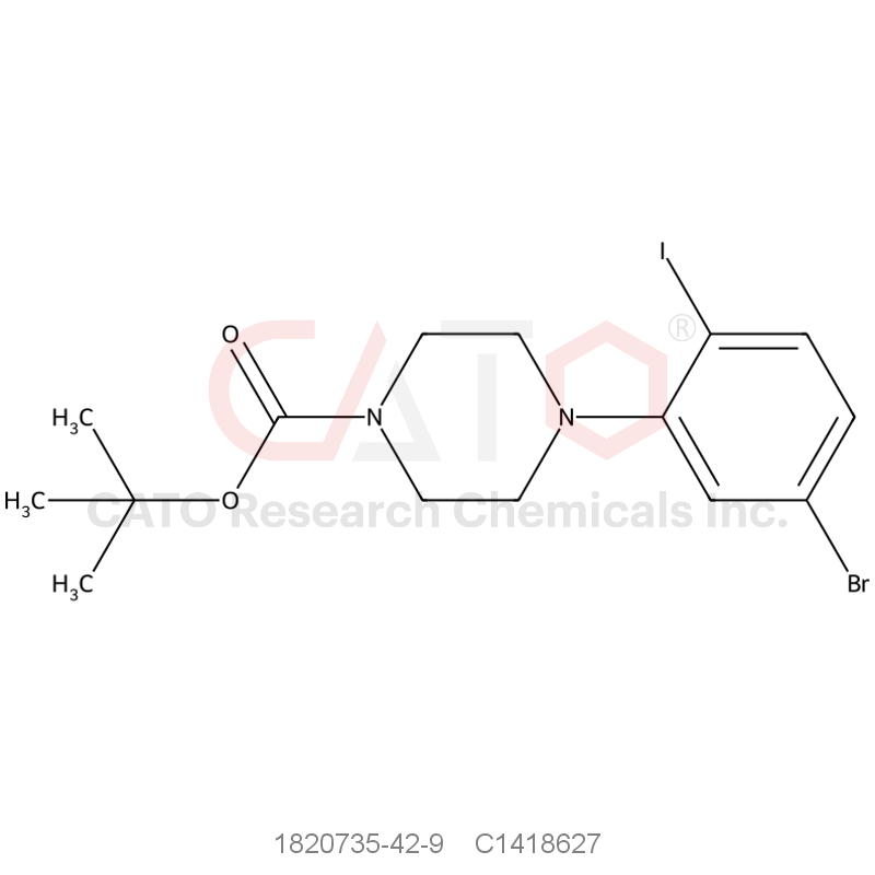 CAS No.:1820735-42-9,tert-Butyl 4-(5-bromo-2-iodophenyl)piperazine-1-carboxylate