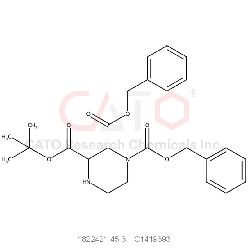 CAS No.:1822421-45-3,1,2-Dibenzyl 3-tert-butyl piperazine-1,2,3-tricarboxylate