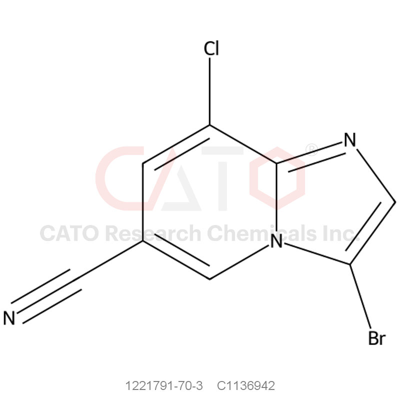 CAS No.:1221791-70-3,3-Bromo-8-chloroimidazo[1,2-a]pyridine-6-carbonitrile