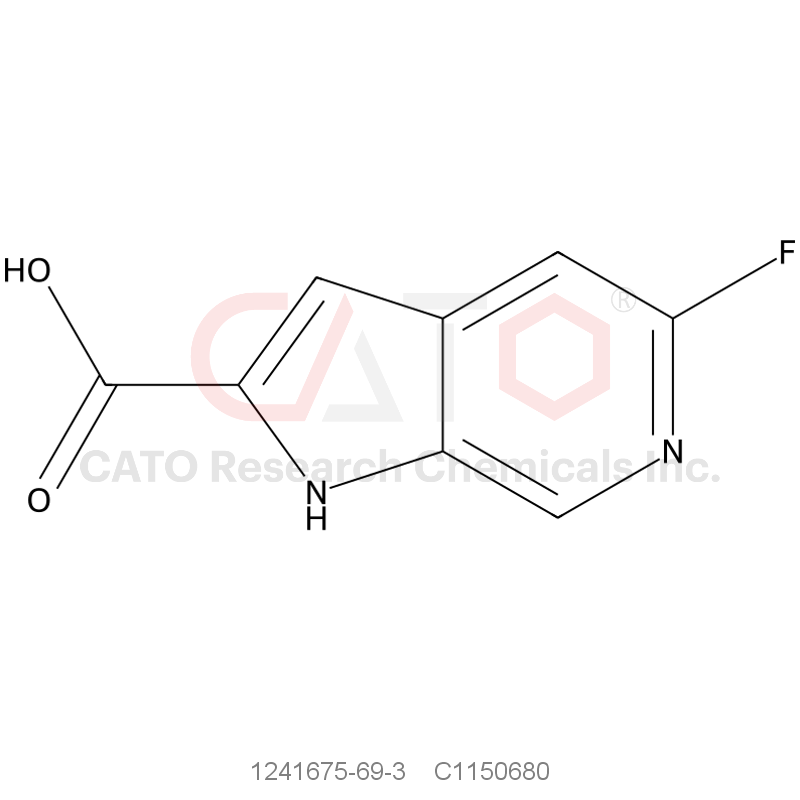 CAS No.:1241675-69-3,5-Fluoro-1H-pyrrolo[2,3-c]pyridine-2-carboxylic acid