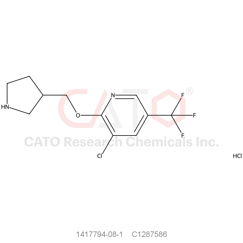 CAS No.:1417794-08-1,3-Chloro-2-(pyrrolidin-3-ylmethoxy)-5-(trifluoromethyl)pyridine hydrochloride