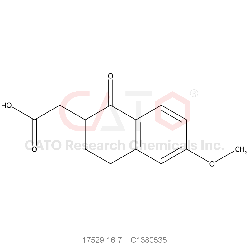 CAS No.:17529-16-7,2-(6-Methoxy-1-oxo-1,2,3,4-tetrahydronaphthalen-2-yl)acetic acid