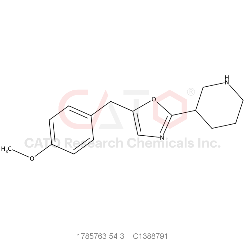 CAS No.:1785763-54-3,5-(4-Methoxybenzyl)-2-(piperidin-3-yl)oxazole