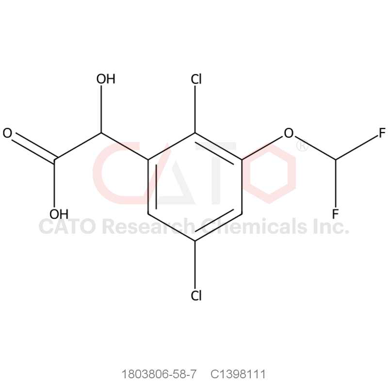 CAS No.:1803806-58-7,2,5-Dichloro-3-(difluoromethoxy)mandelic acid