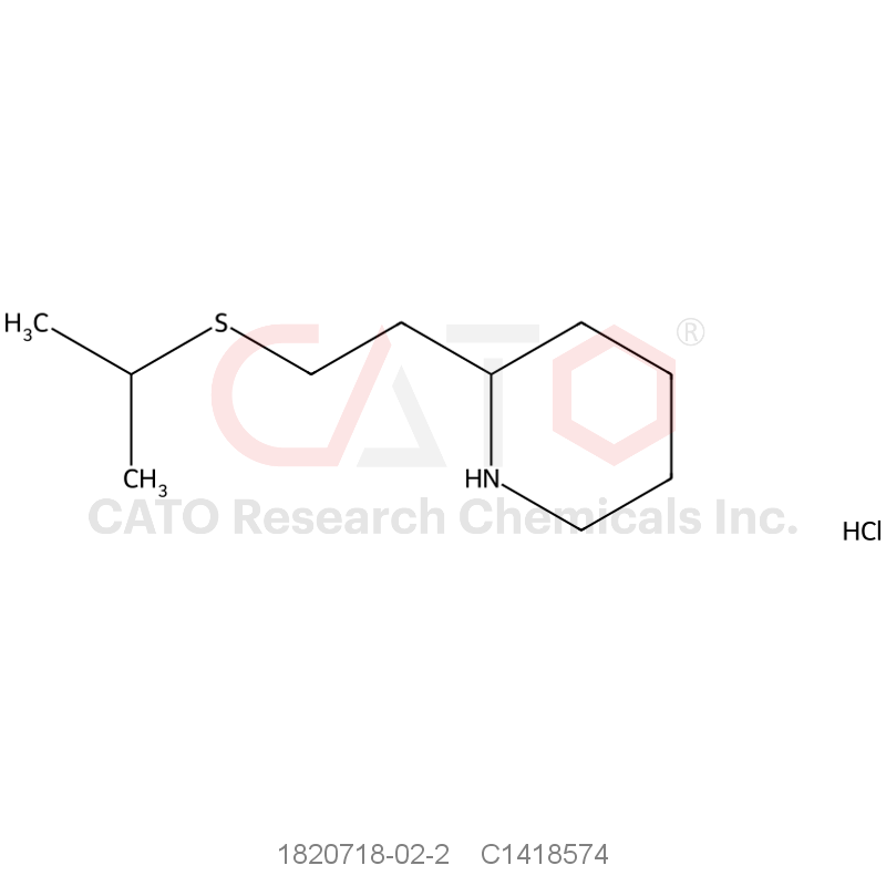 CAS No.:1820718-02-2,2-[2-(Propan-2-ylsulfanyl)ethyl]piperidine hydrochloride