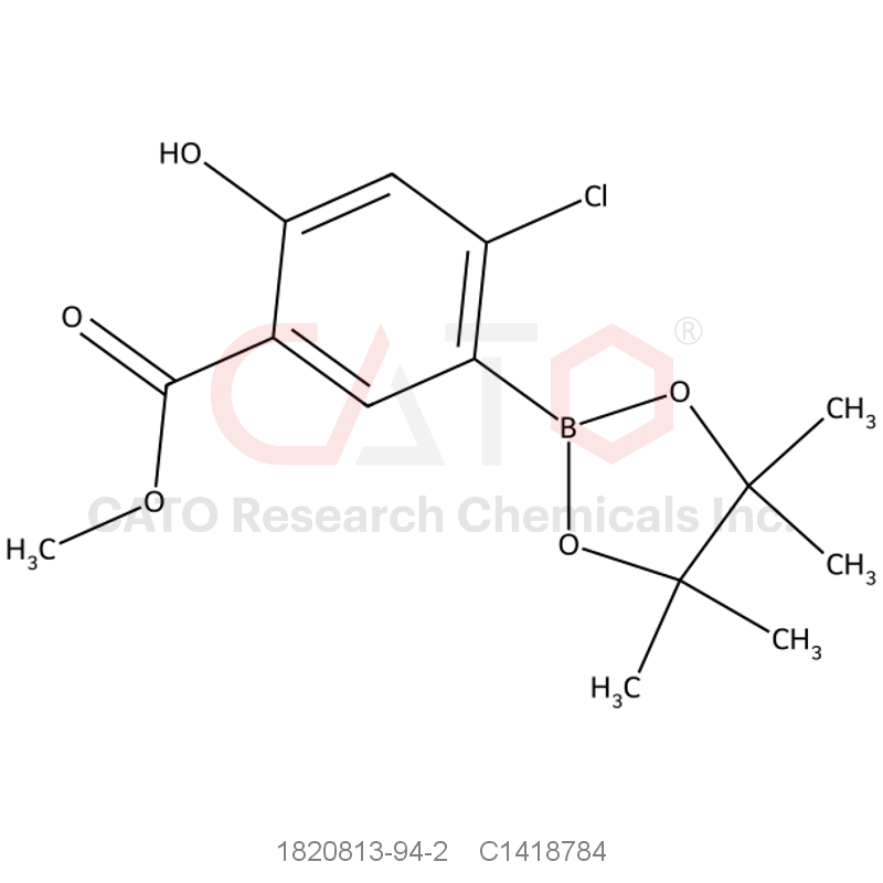 CAS No.:1820813-94-2,Methyl 4-chloro-2-hydroxy-5-(tetramethyl-1,3,2-dioxaborolan-2-yl)benzoate