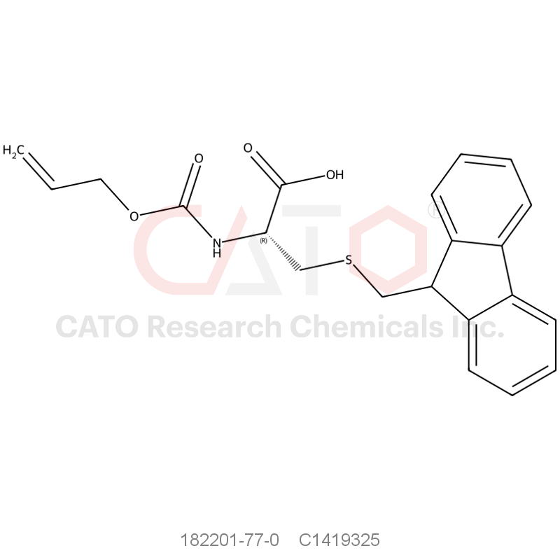 CAS No.:182201-77-0,(R)-3-(((9H-Fluoren-9-yl)methyl)thio)-2-(((allyloxy)carbonyl)amino)propanoic acid