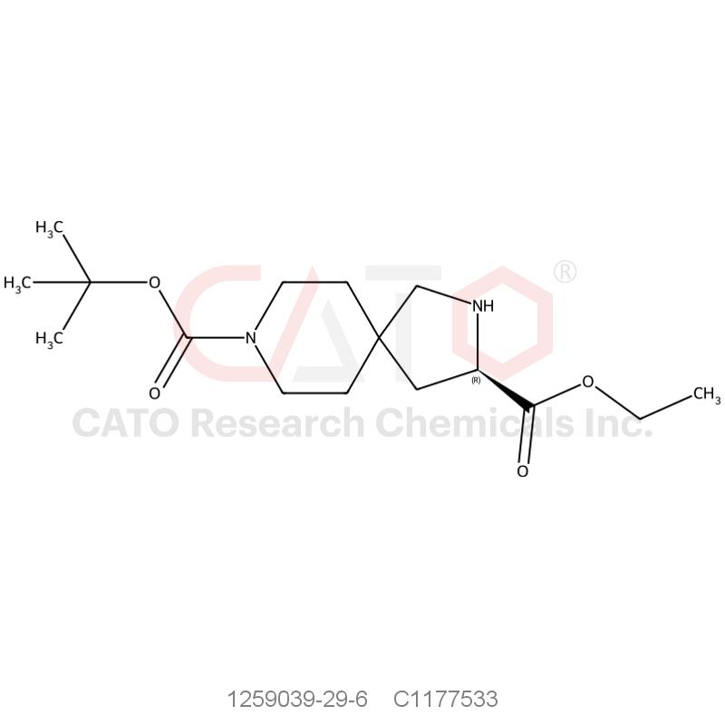 CAS No.:1259039-29-6,(R)-8-tert-Butyl 3-ethyl 2,8-diazaspiro[4.5]decane-3,8-dicarboxylate